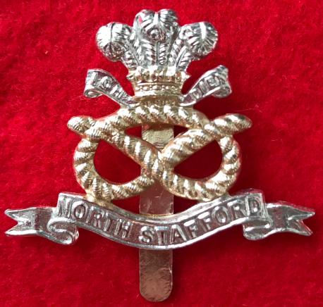 Anodised North Staffs Cap Badge