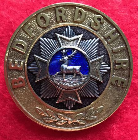 Bedfordshire Regt Officer's Felt-Hat Badge