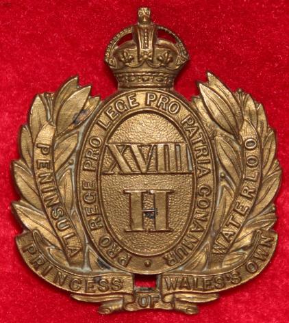 18th Hussars Cap/Collar Badge