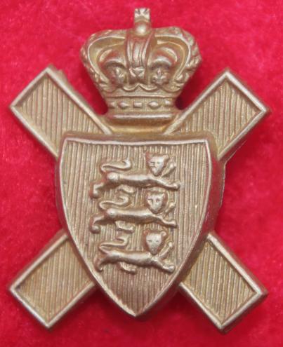 Victorian Royal Jersey Militia Collar Badge
