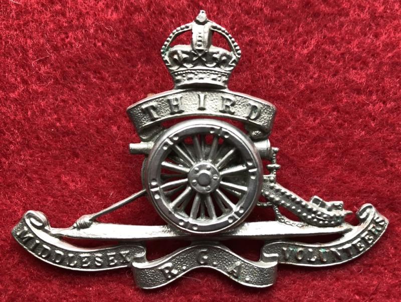 British Army Badges | 3rd Middlesex RGA Vols Cap Badge