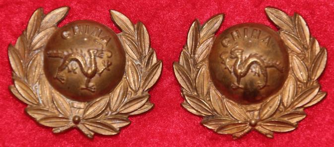 Victorian Border Regt Collar Badges