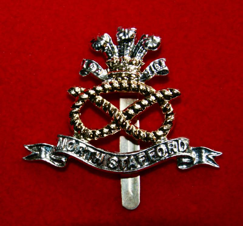 Anodised North Staffs Cap Badge