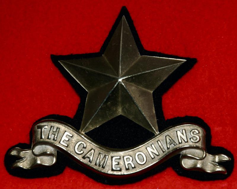 Cameronians Piper's Glengarry Badge