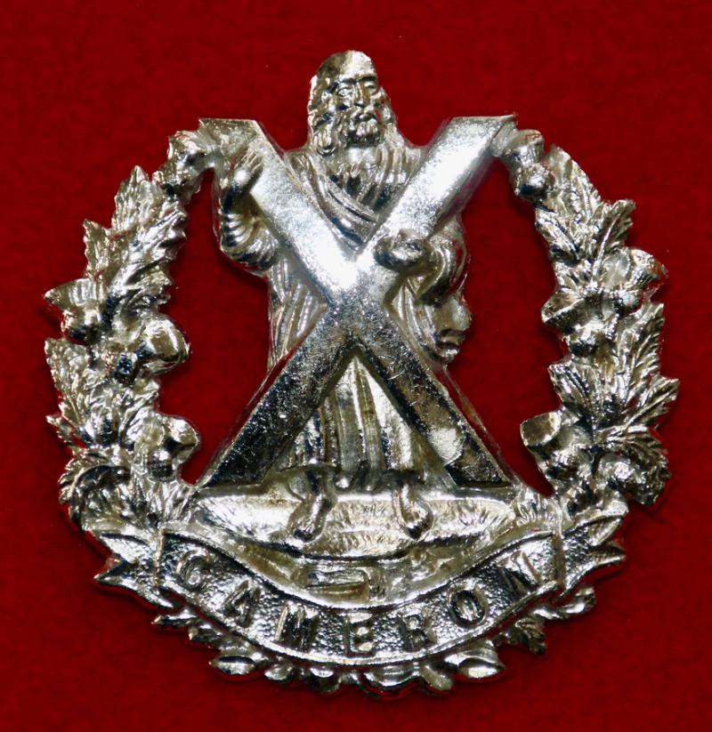 Anodised Cameron Highlanders Glengarry Badge