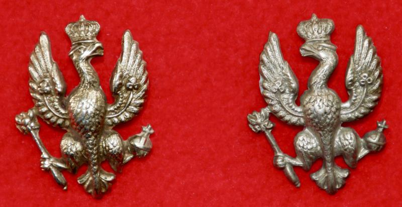 14th Hussars Collar Badges