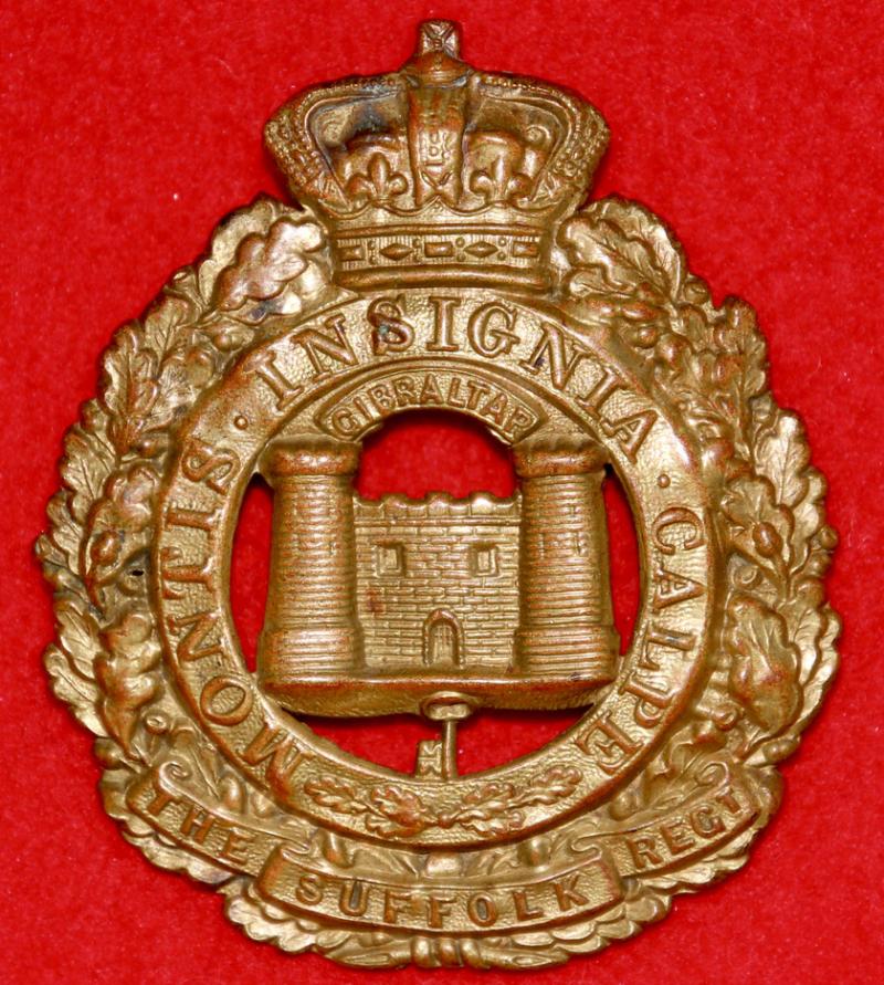 Victorian Suffolk Regt Puggaree Badge