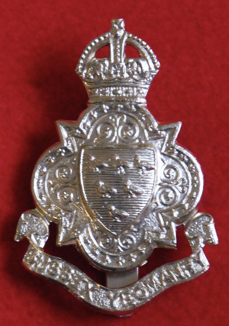 Anodised Sussex Yeomanry Cap Badge