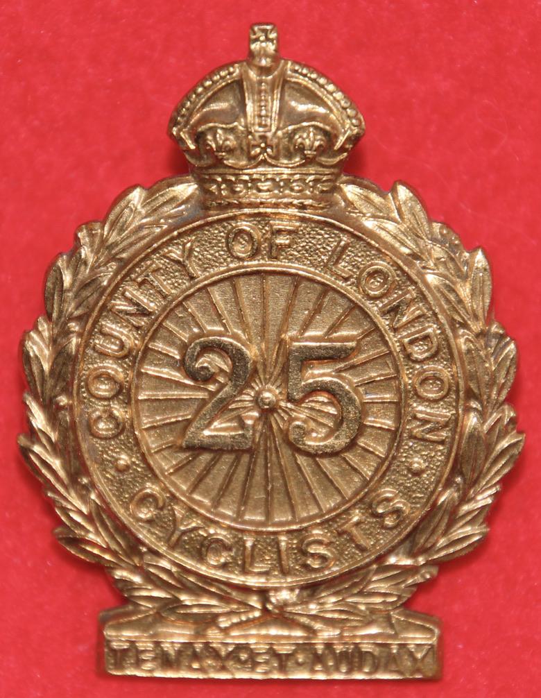 25th London Cap Badge
