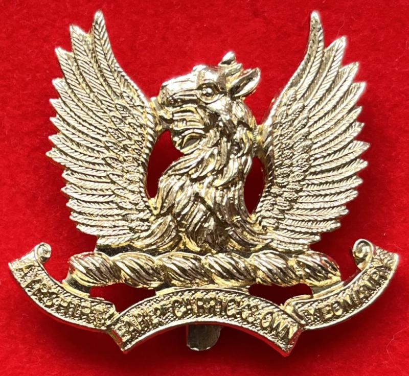 Anodised Ayrshire Yeomanry Glengarry Badge
