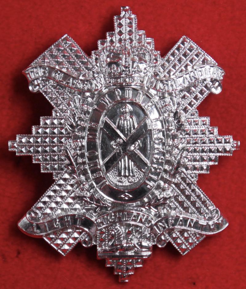 Anodised Glasgow Highlanders Glengarry Badge