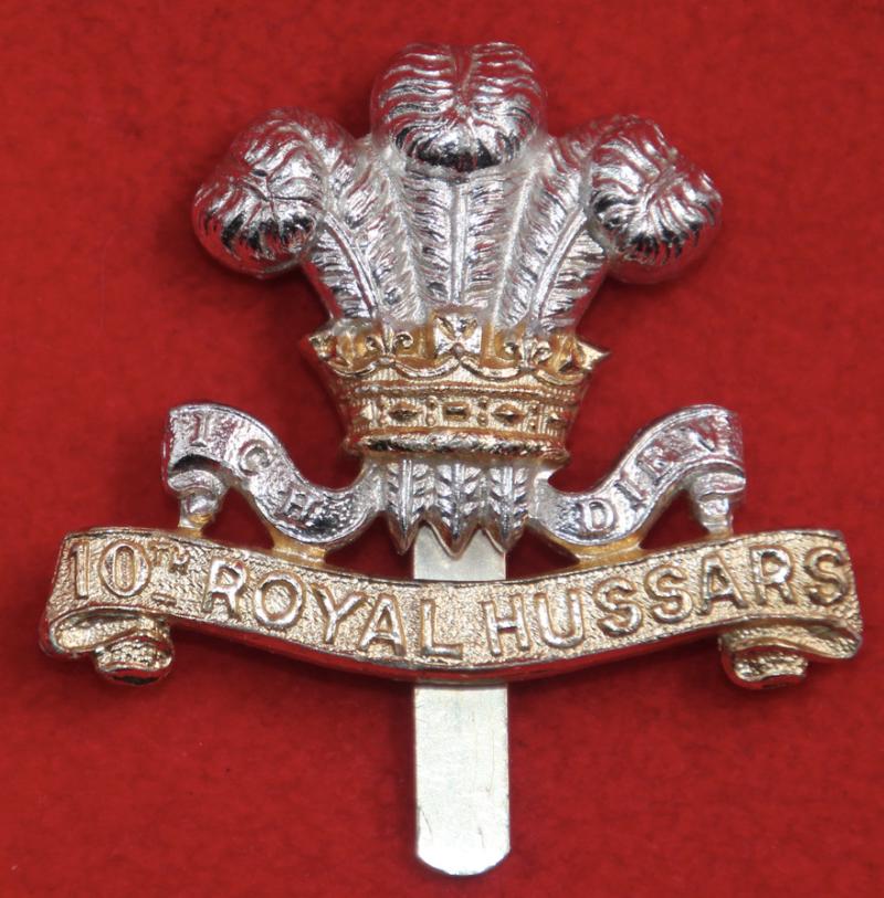 Anodised 10th Royal Hussars Cap Badge