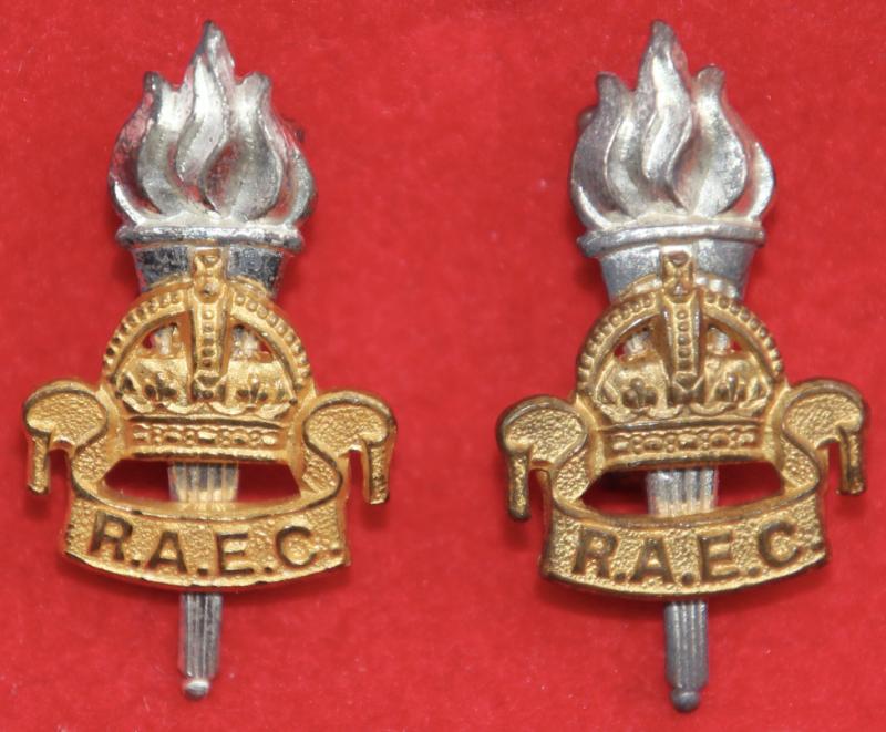 RAEC Officer's Collar Badges