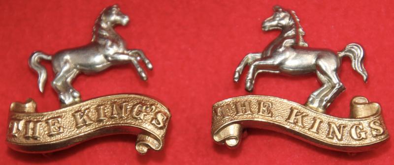 Early King's Regt Collar Badges