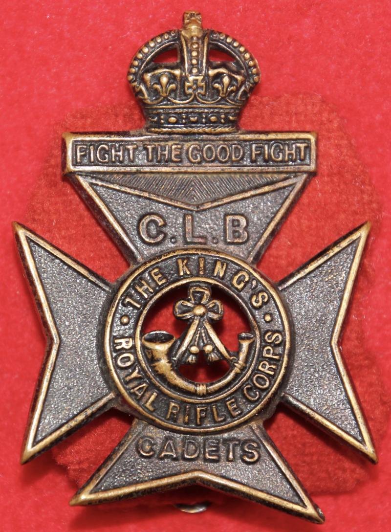 1st Cadet Battn KRRC Cap Badge