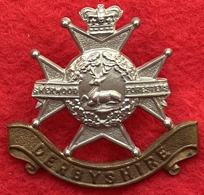 Victorian Derbyshire Cap Badge
