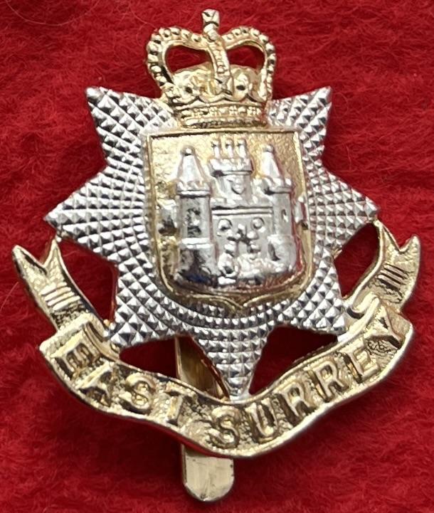Anodised East Surrey Regt Cap Badge