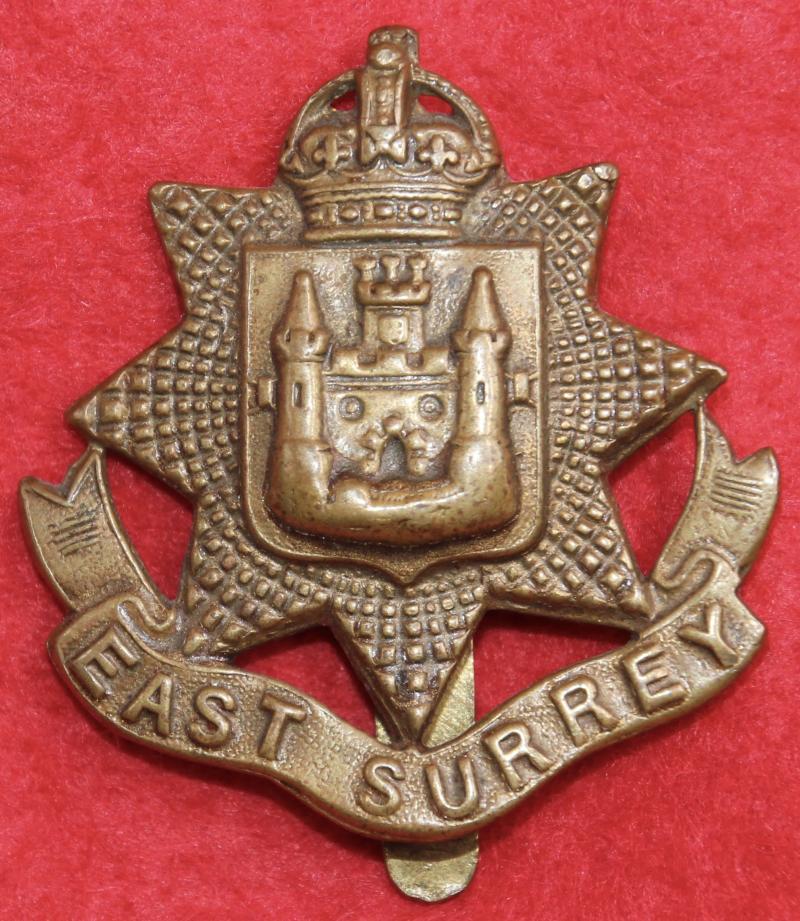 E Surrey (1916) Cap Badge