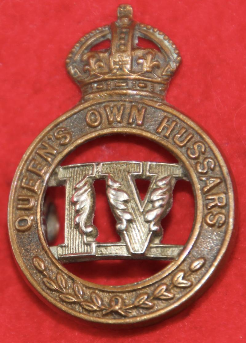 Edwardian 4th Hussars Collar Badge