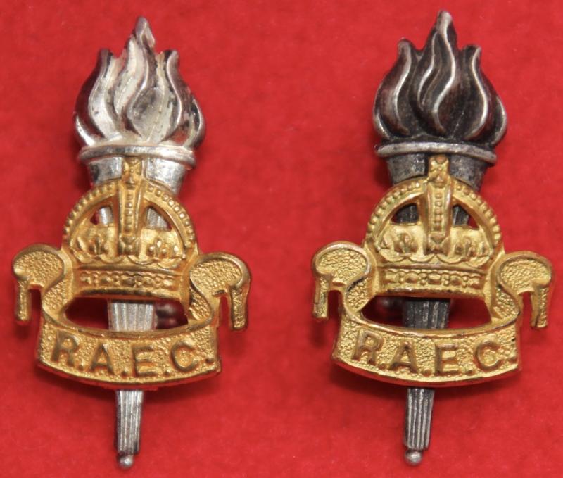 RAEC Officer's Collar Badges