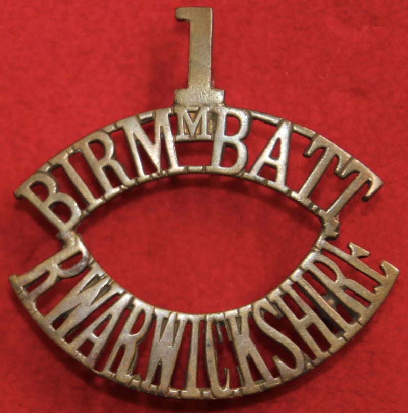 1/Birmm Battn/R Warwickshire Shoulder Title