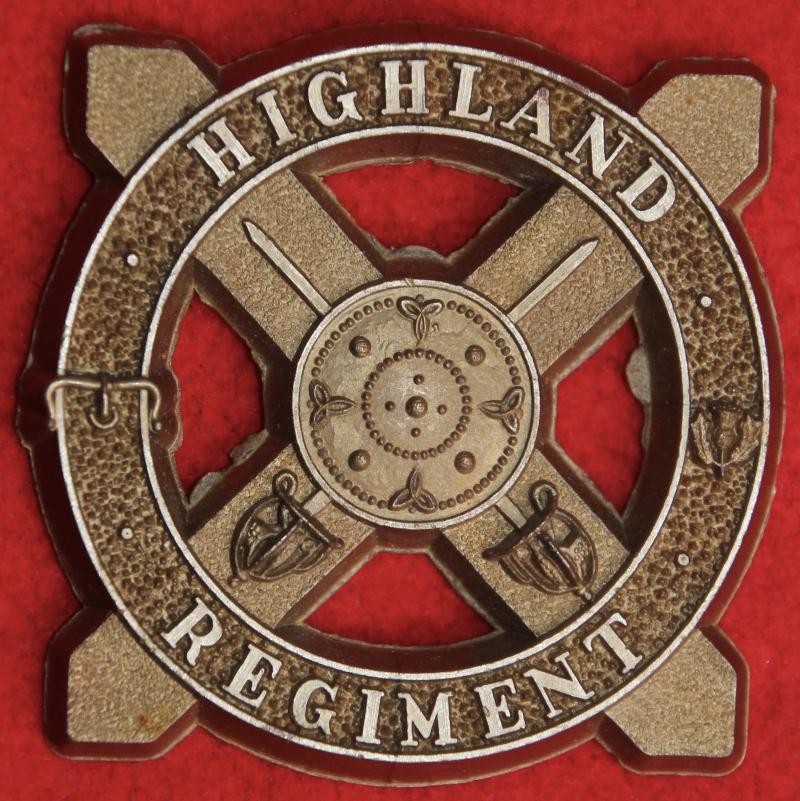 Highland Regt Plastic Glengarry Badge