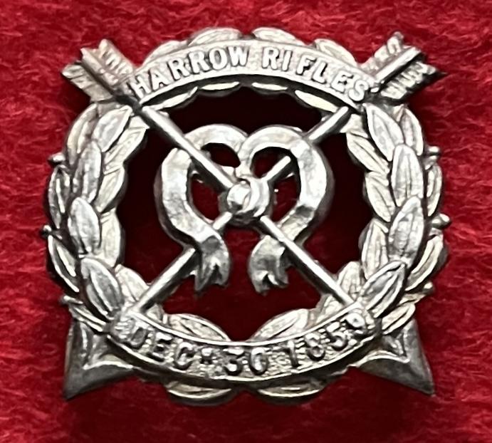 Harrow Rifles Collar Badge