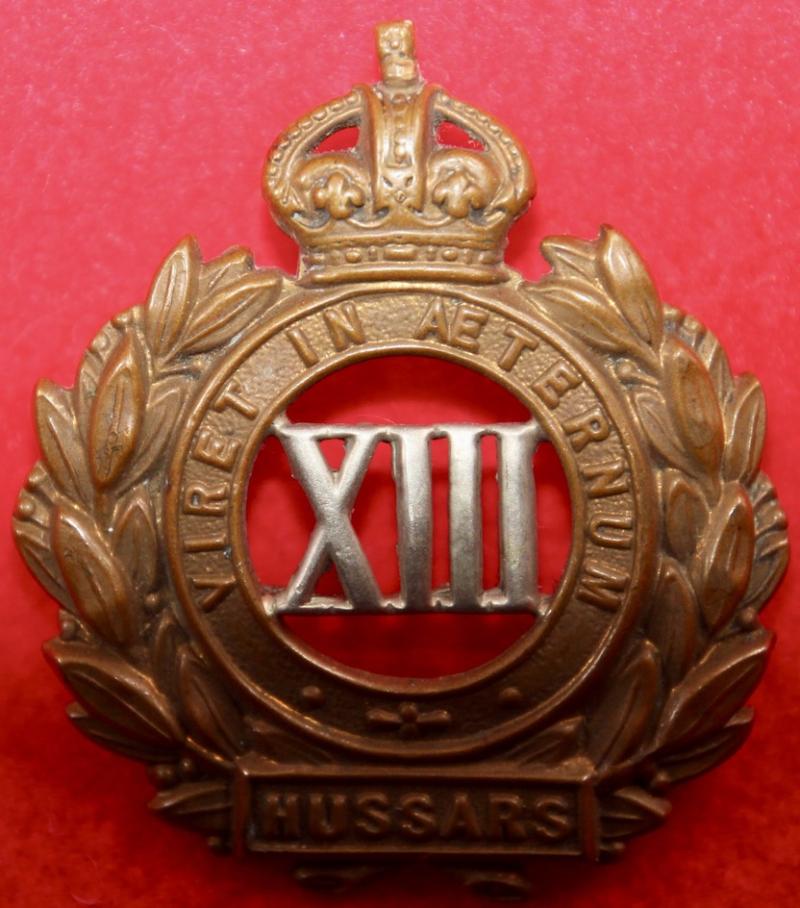 13th Hussars Cap Badge