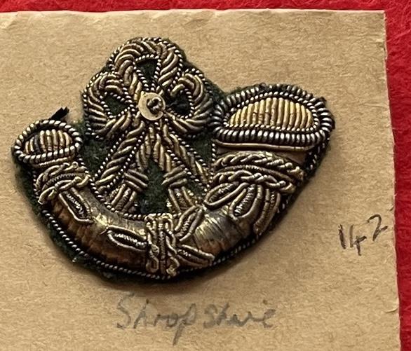 Shropshire LI Officer's Collar Badge