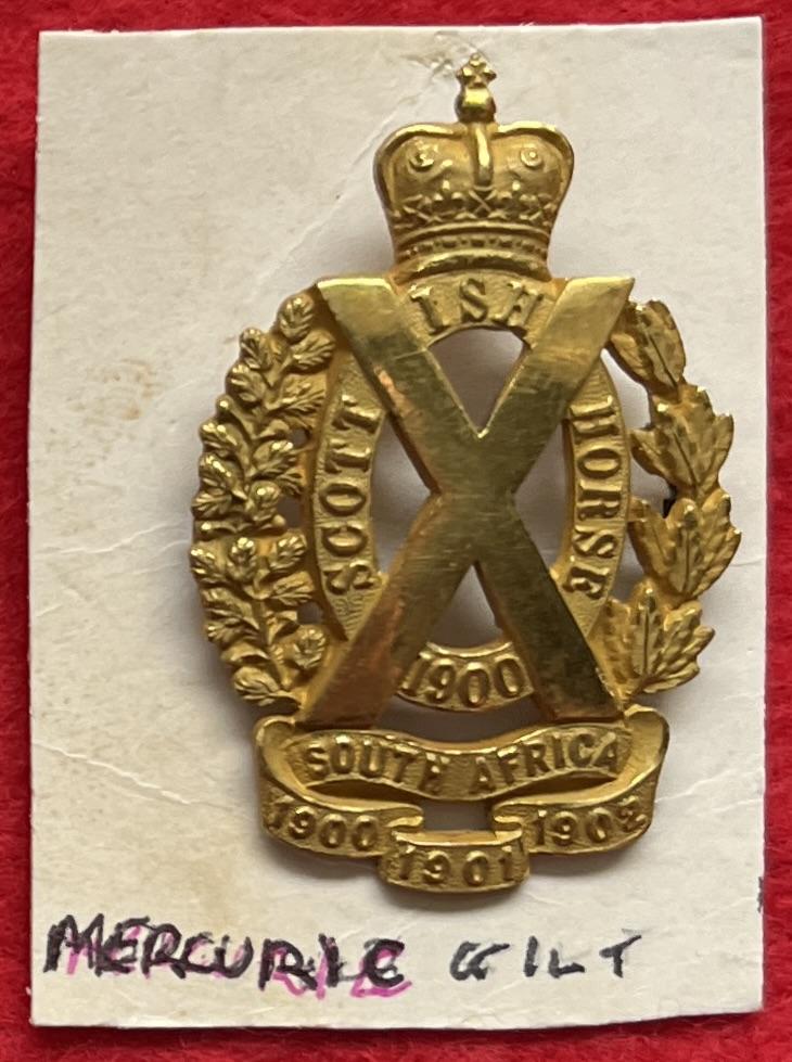 Scottish Horse Officer's Bonnet Badge