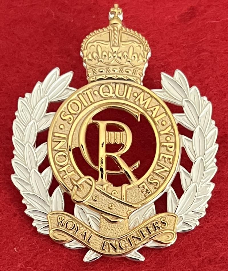 RE (Tudor) Officer's Cap Badge