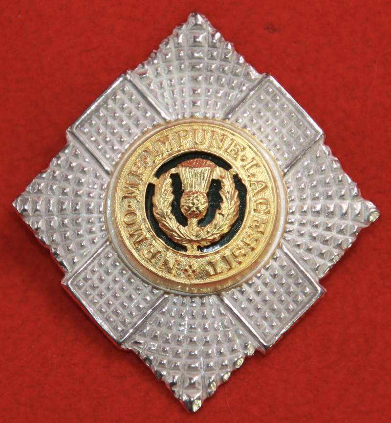 R Scots Officer's Glengarry Badge