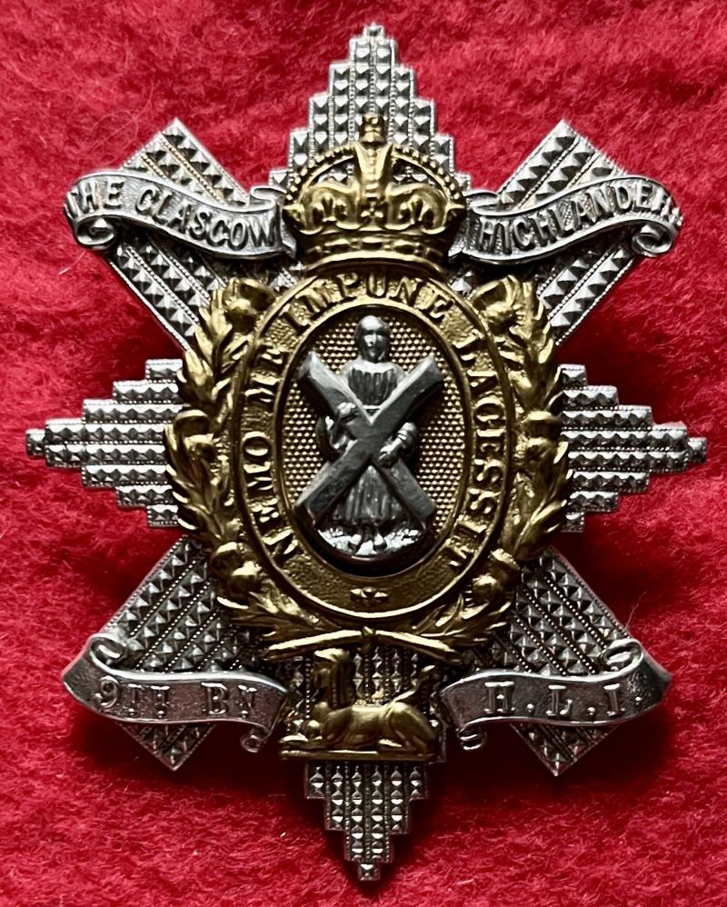 9th HLI Officer's Glengarry Badge