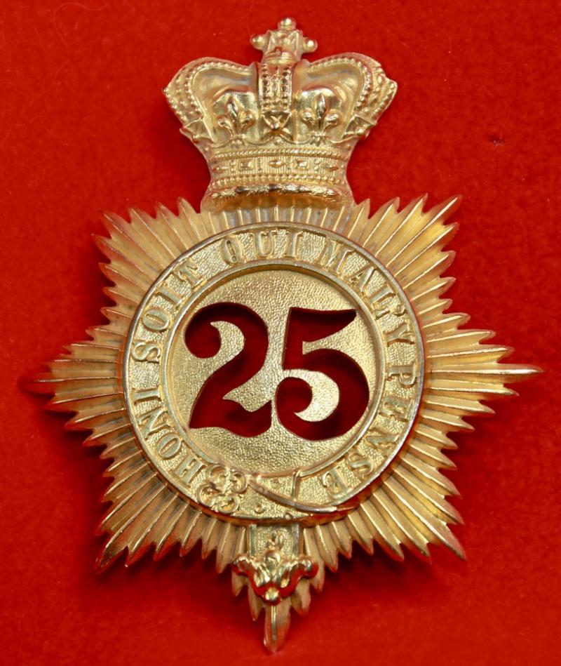 25th Foot Officer's Quilted Shako Plate