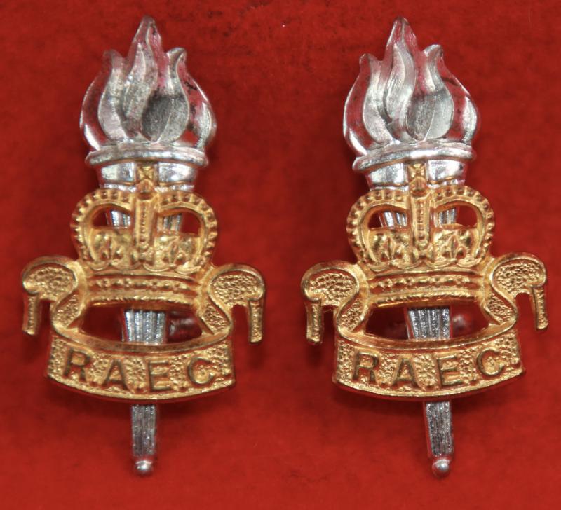 RAEC Officer's Collar Badges