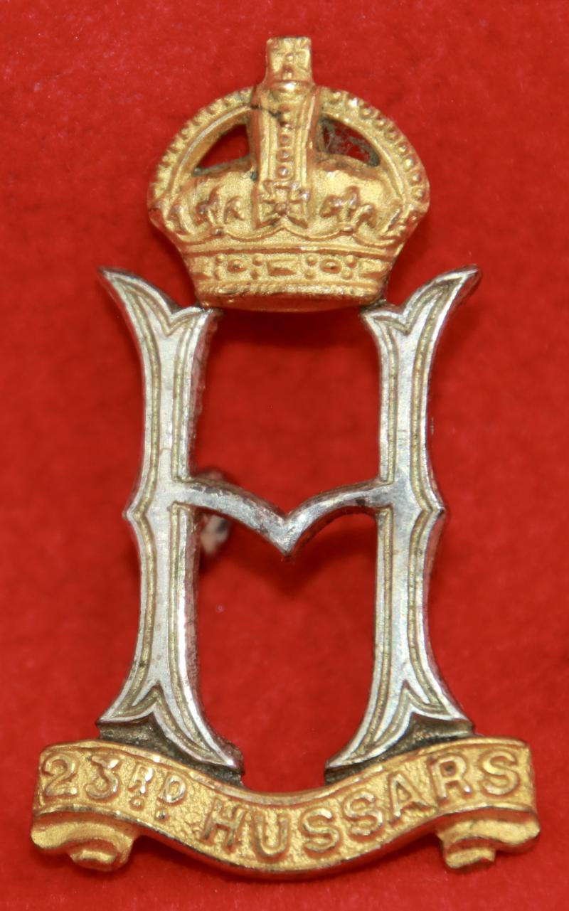 23rd Hussars Officer's Cap Badge