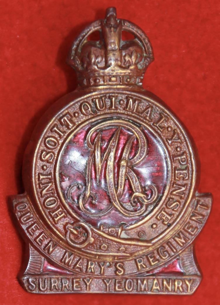Surrey Yeomanry Cap Badge