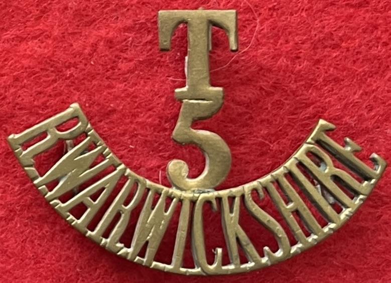 T/5/R Warwickshire Shoulder Title