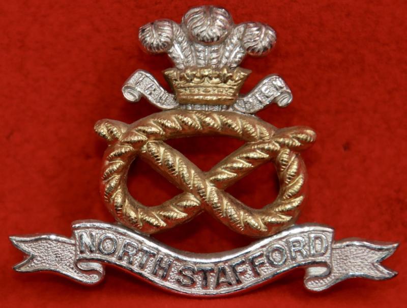 North Staffs Officer's Cap Badge