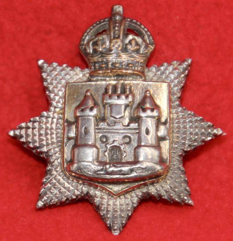 E Surrey (Vols) Officer's FS Cap Badge