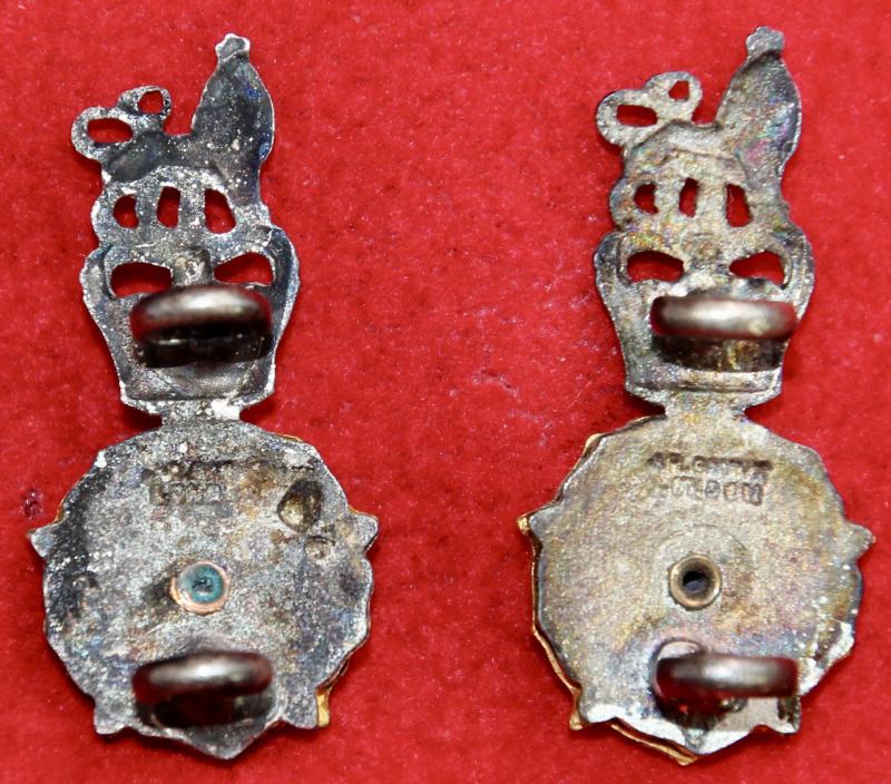 Loyals Officer's Collar Badges