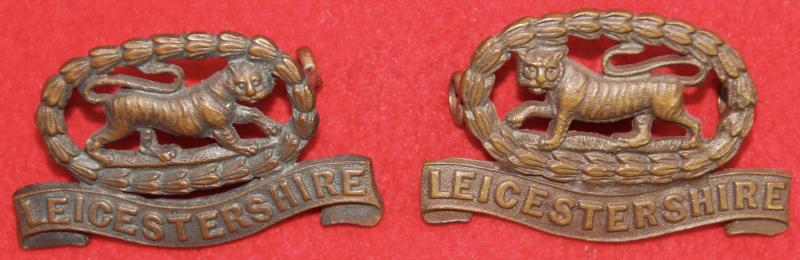 Leics Regt OSD Collar Badges