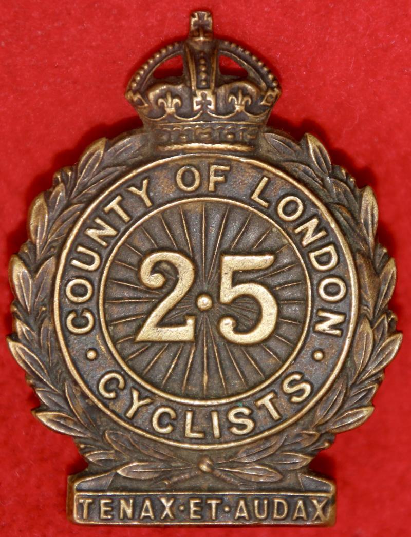 25th London Cap Badge
