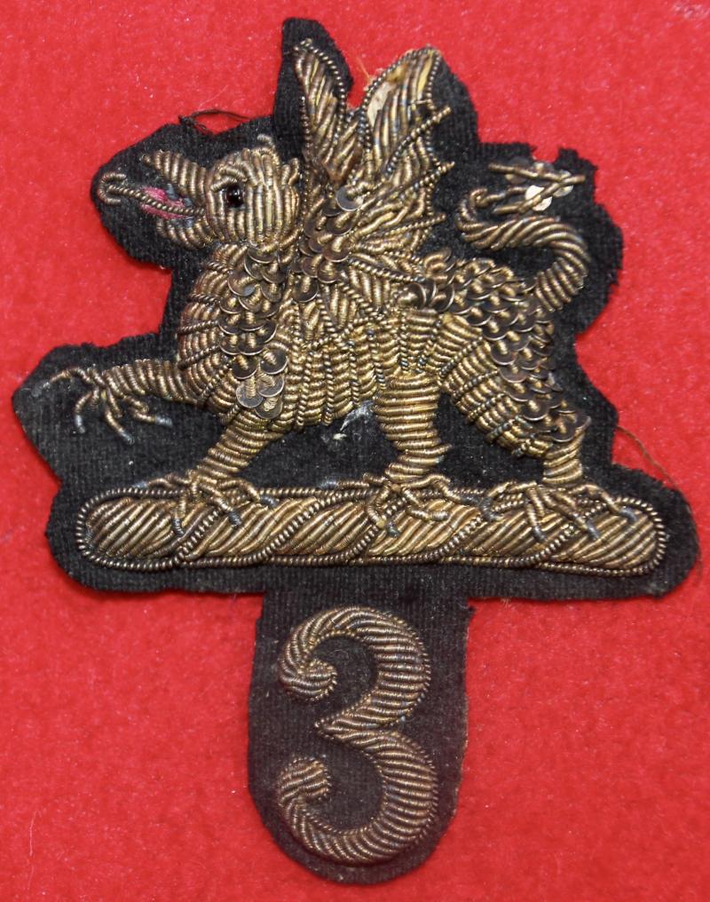 3rd Foot Officer's Forage Cap Badge
