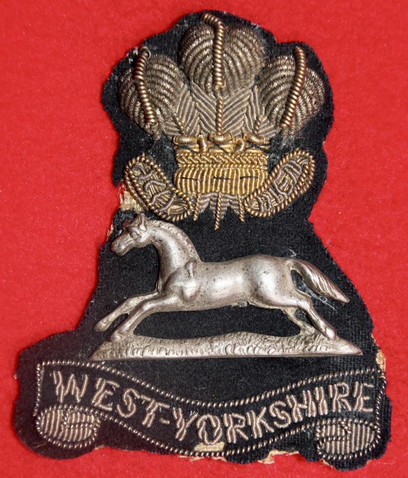 W Yorks Officer's Forage Cap Badge