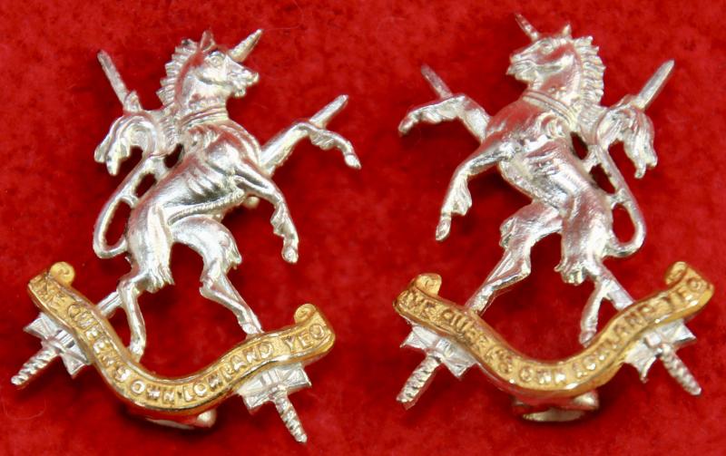 Lowland Yeo Officer's Collar Badges