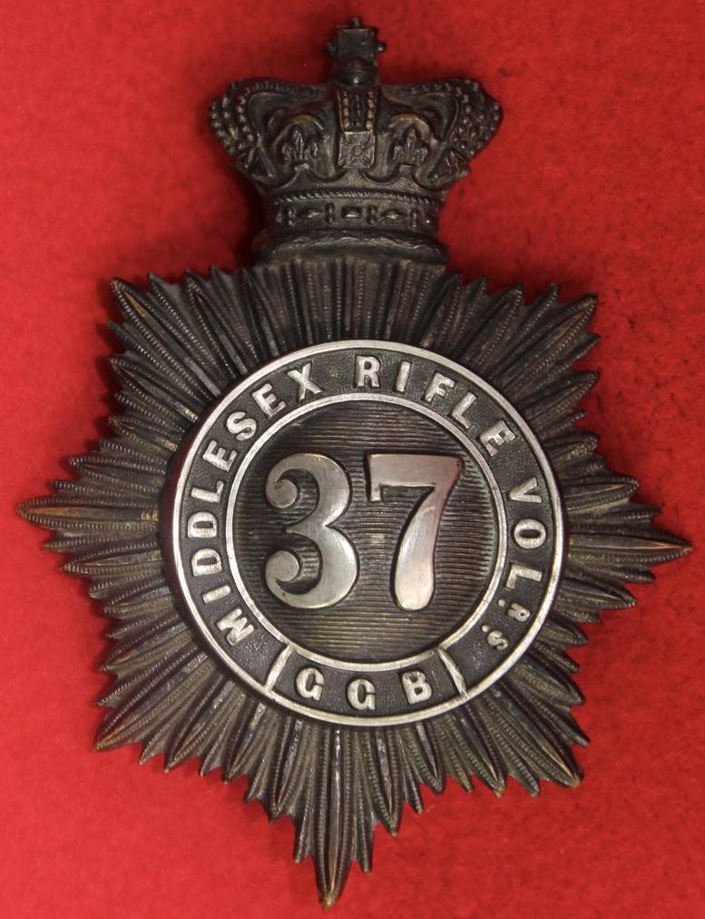 37th Middlesex RV Officer's Shako Plate