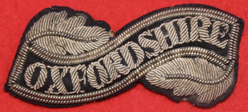 Oxfordshire Militia Officer’s Forage Cap Badge