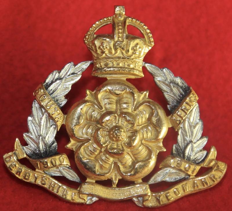 Derbyshire Yeo Officer's Beret Badge