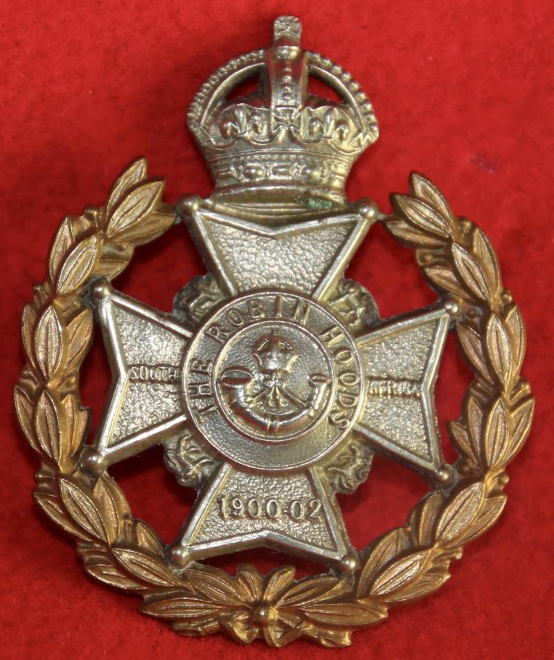 Robin Hood Rifles NCO's Cap Badge